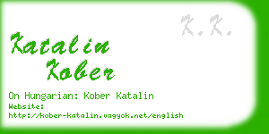 katalin kober business card